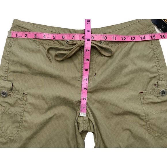 Periscope Gear Utility Shorts Women's 3 SMALL Khaki Green‎ Drawstring Cotton NEW - Picture 3 of 9